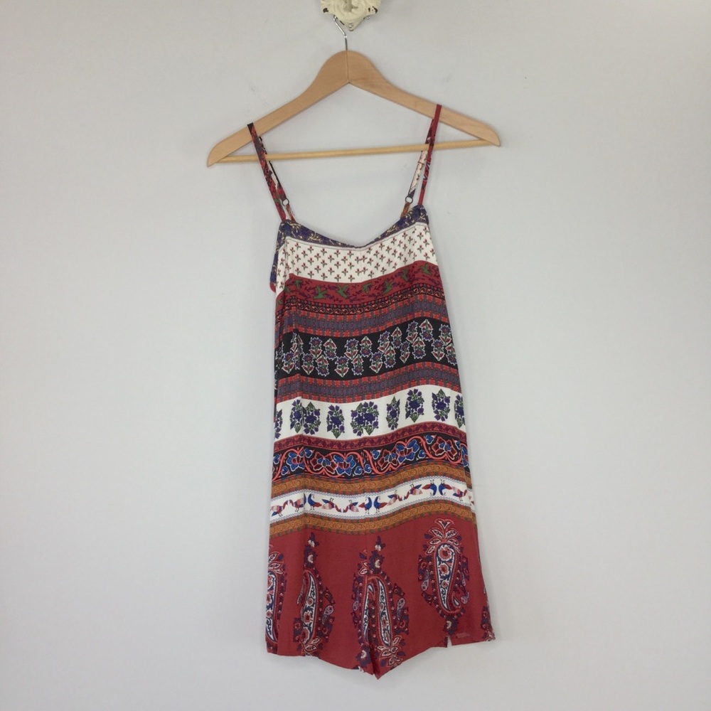 Staring at Stars UO boho paisley tie romper - Picture 3 of 7